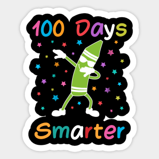 100 Days Smarter 100th Day of School Dabbing Crayon Sticker